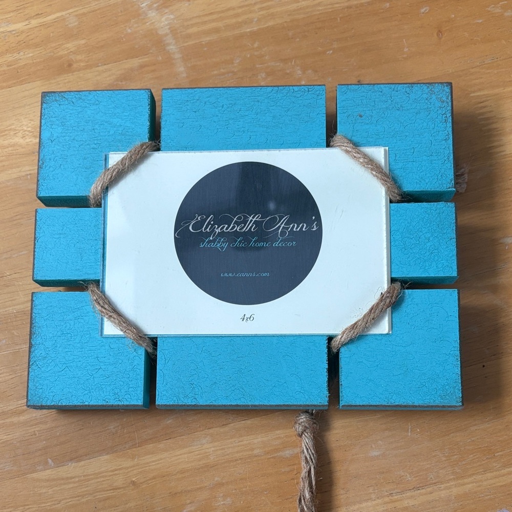 Rustic Aqua Blue Picture Frame